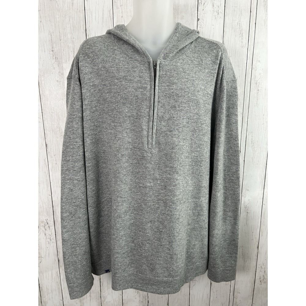Men's Johnnie-O Half Zip Pullover Sweater Gray Size XXL